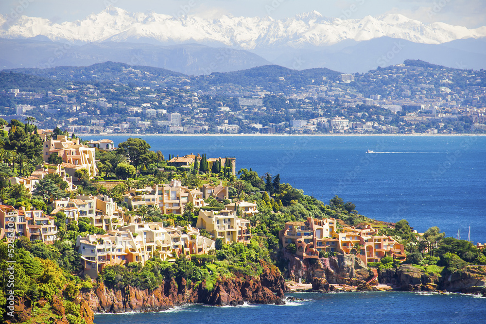 Aerial view of the French Riviera