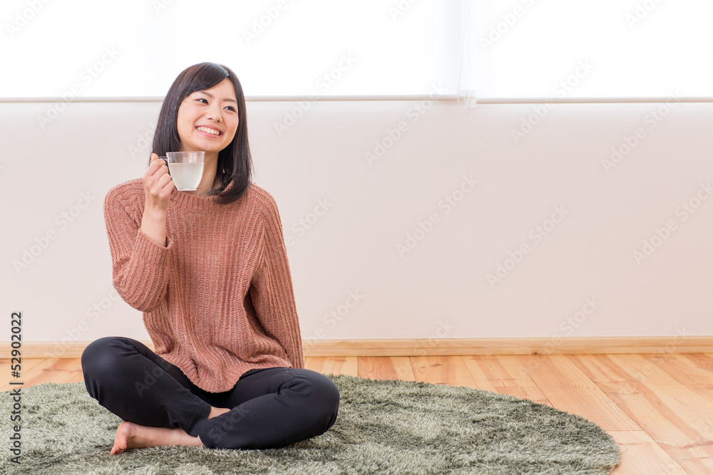 beautiful asian woman relaxing