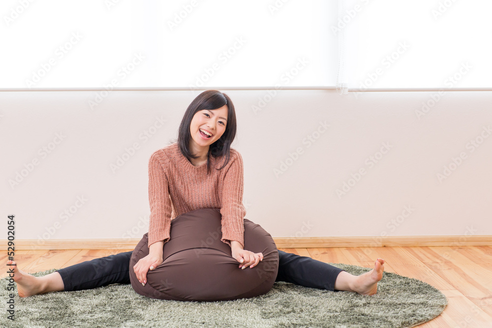 beautiful asian woman relaxing