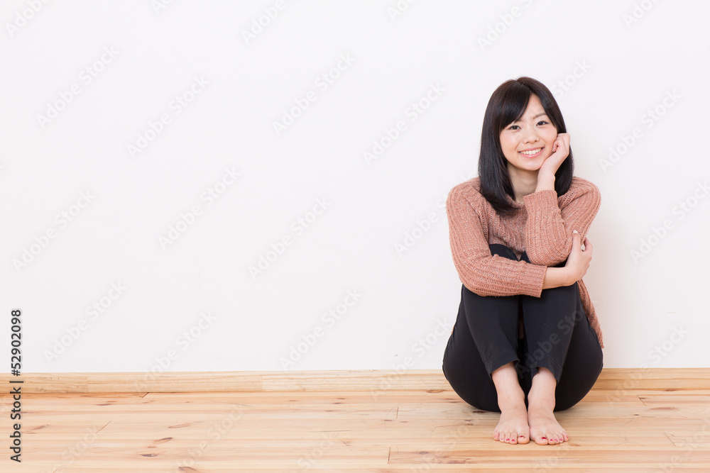 beautiful asian woman relaxing