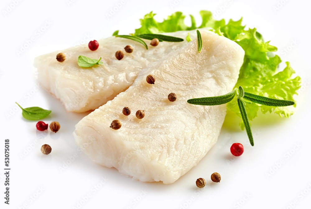 prepared fish fillet pieces