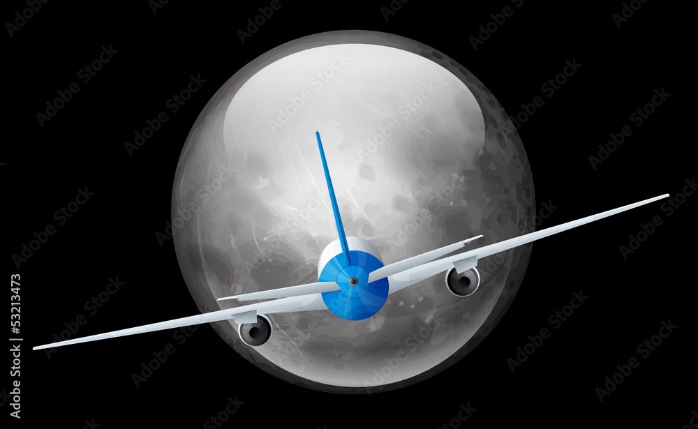 Moon and Airplane