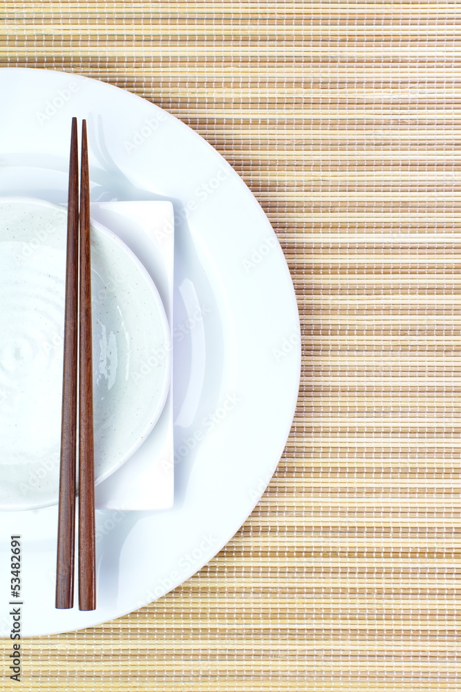 Chopsticks and Asian table setting