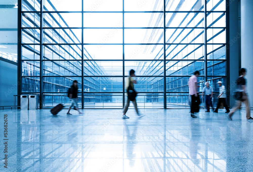 Passengers in Shanghai Pudong Airport