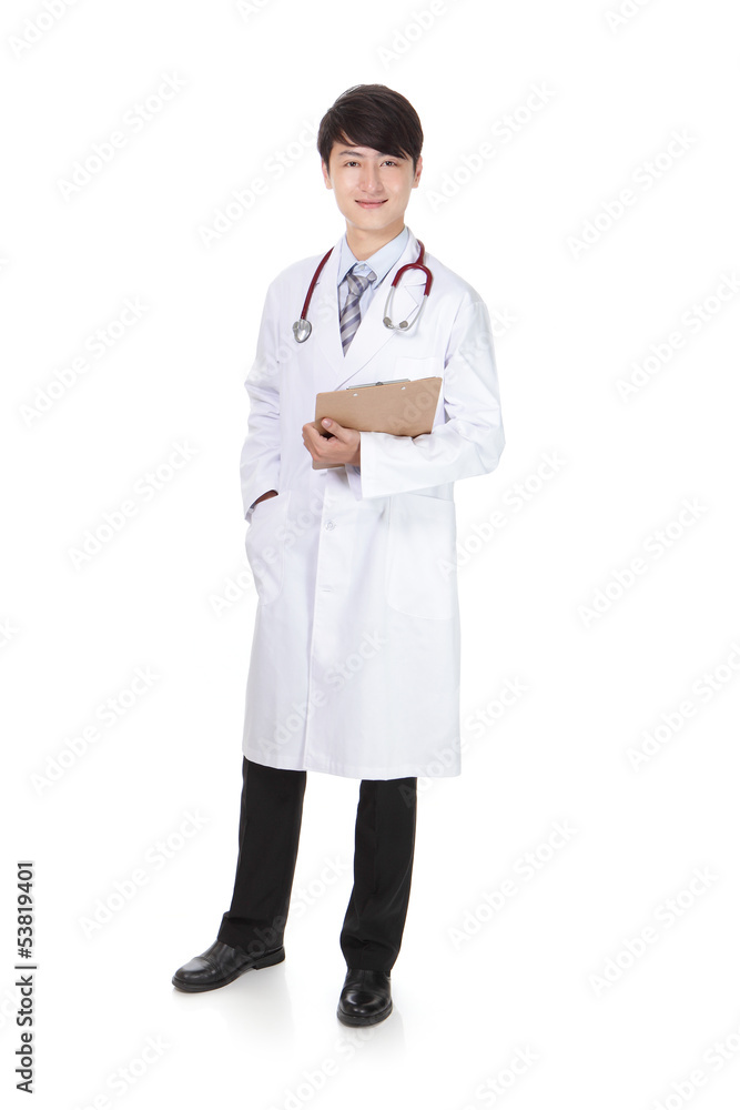 male medical doctor in full length