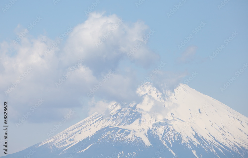 春天的富士山