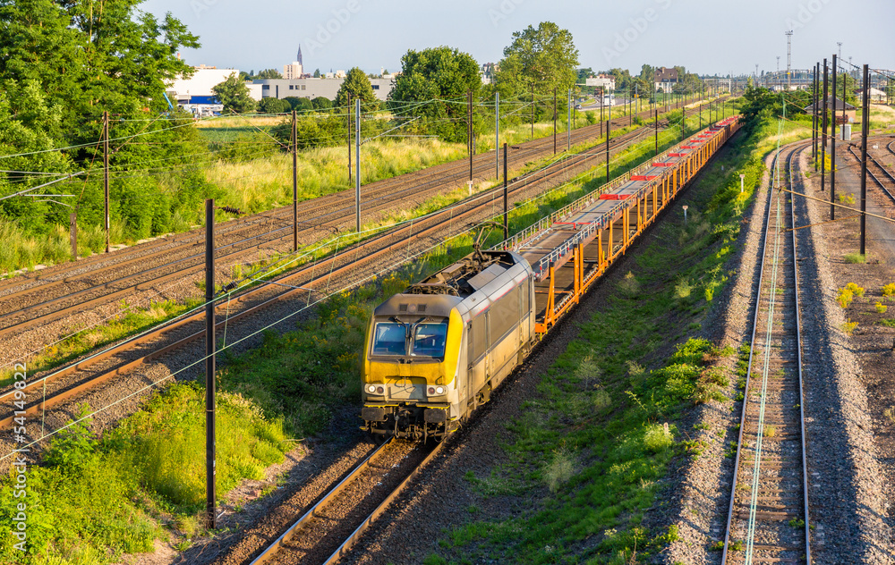 Belgian freight train in Strasbourg - Alsace, France