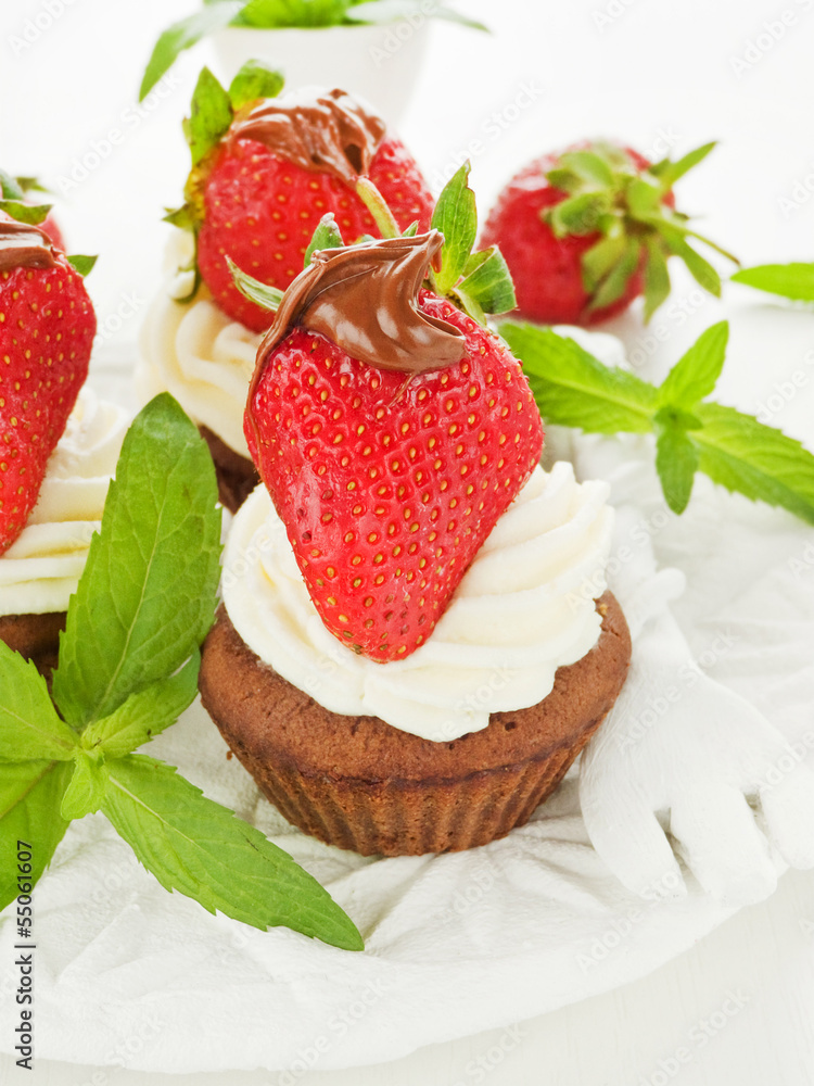 Strawberry cupcakes