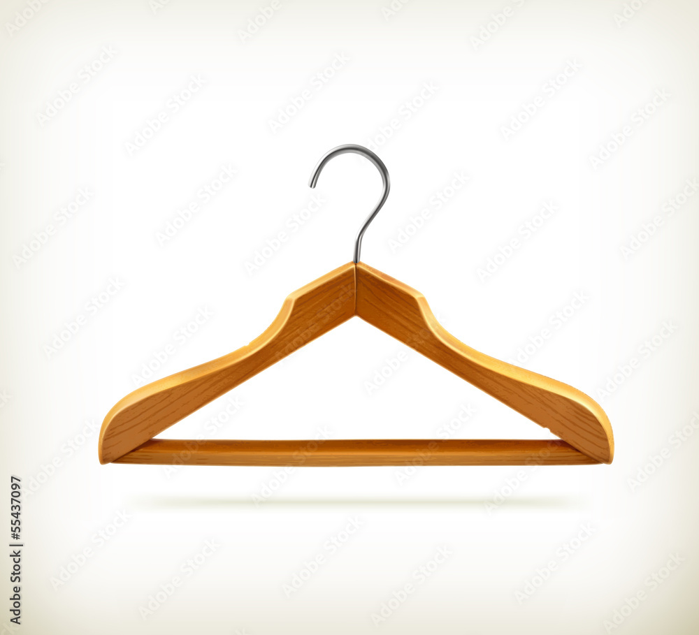 Wooden clothes hangers icon