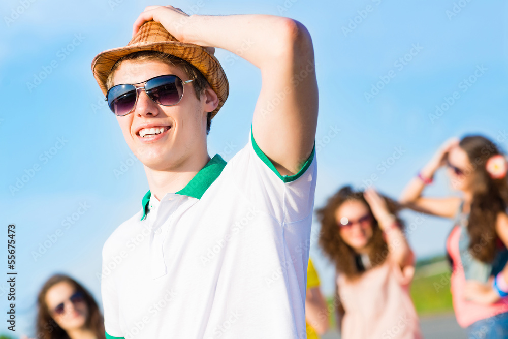 young man in sunglasses