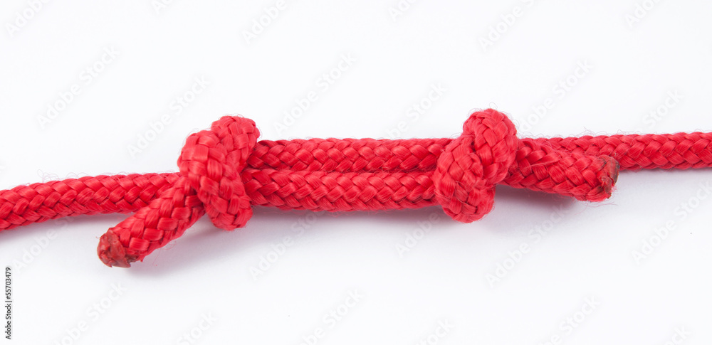 Red rope knot