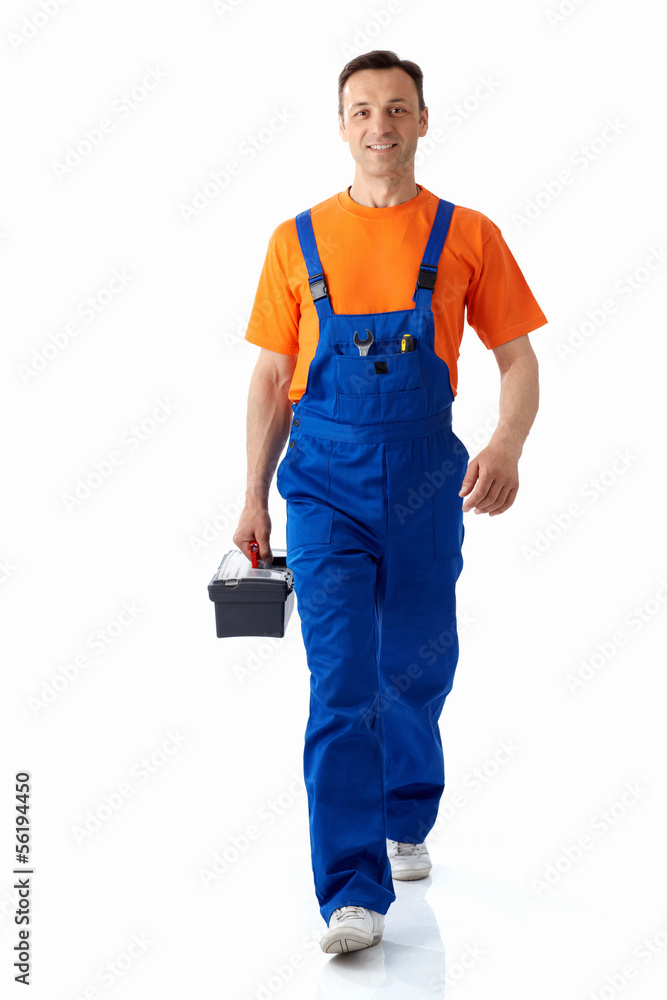 Plumber with suitcase