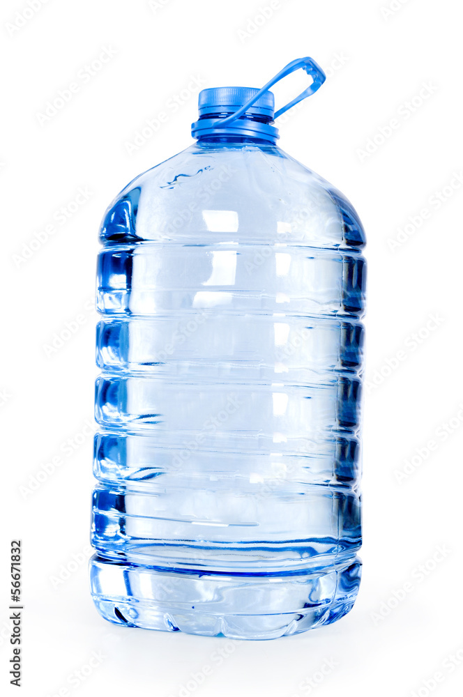 Five-liter bottle of water isolated on a white background