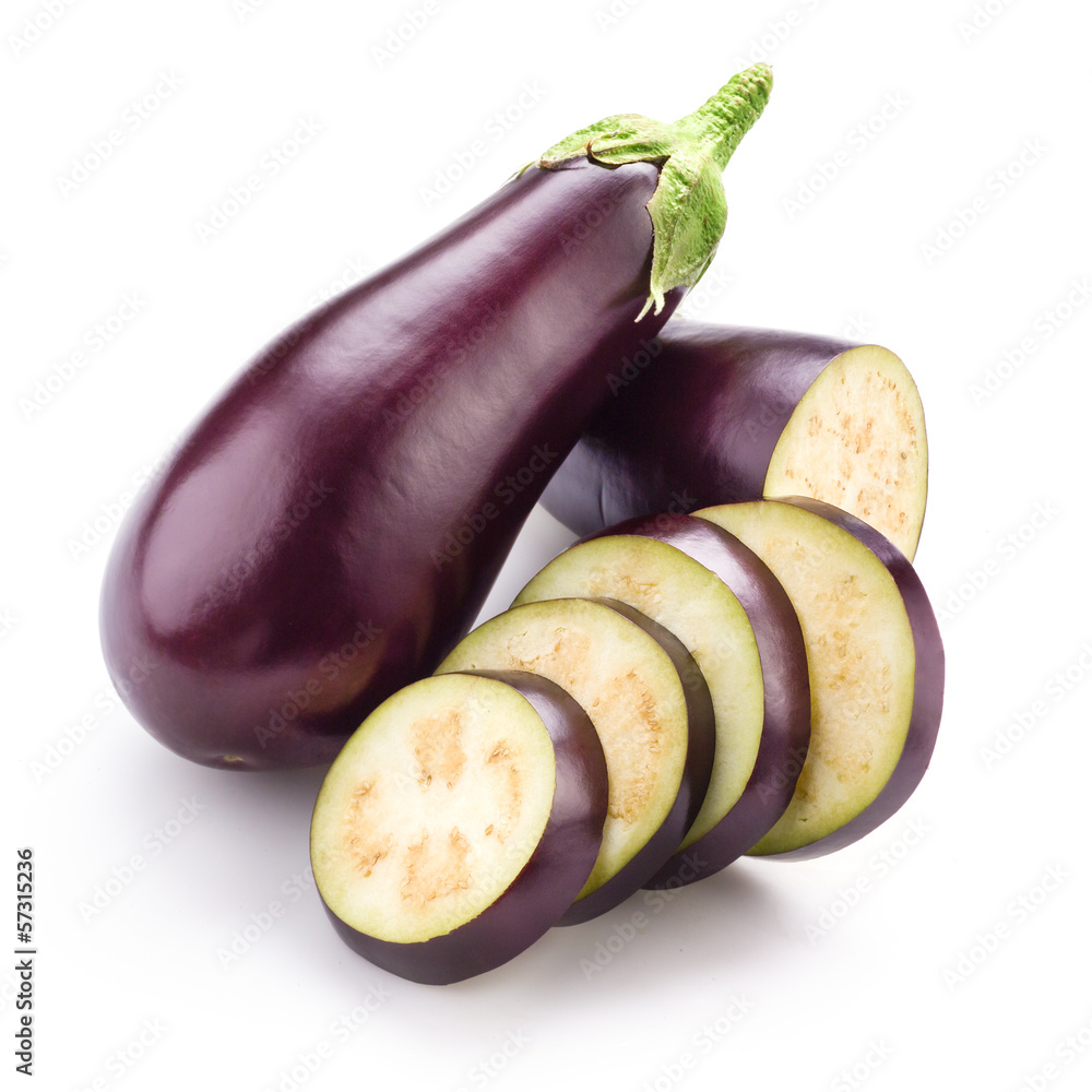 Eggplant (aubergine) isolated on white