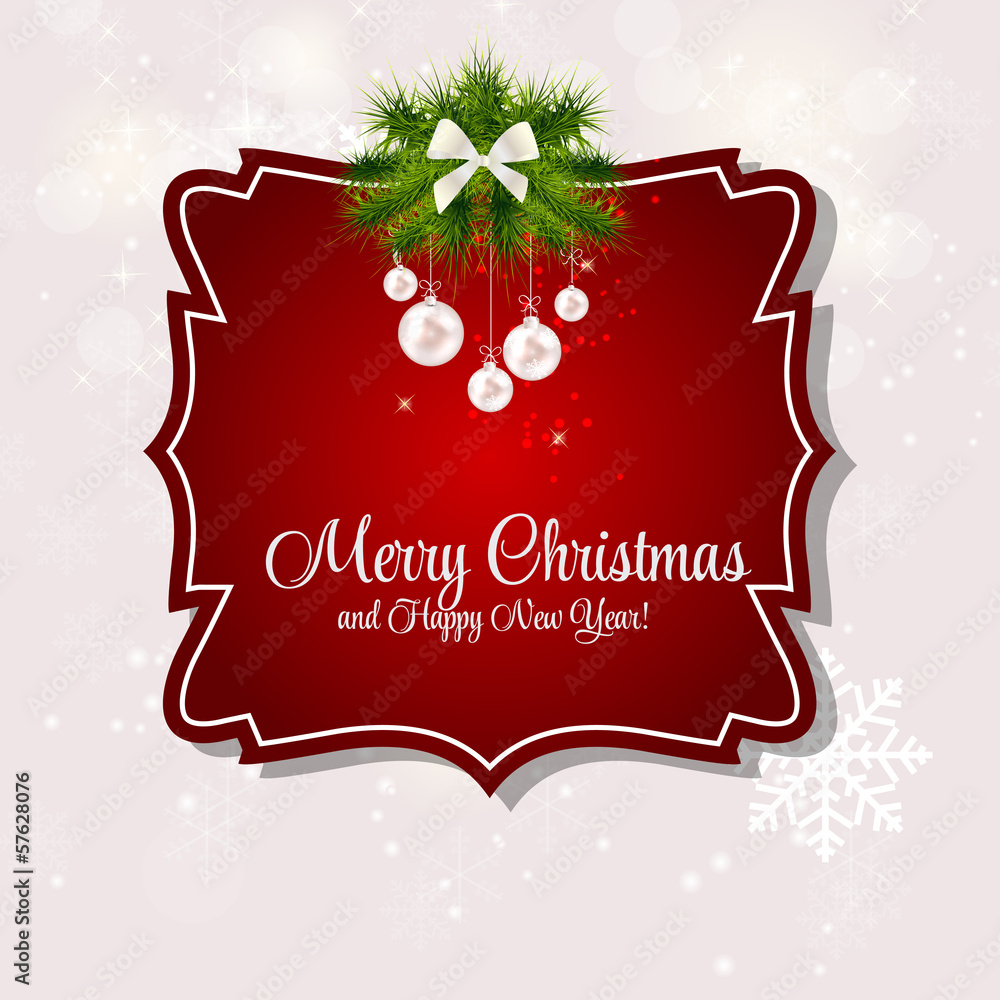 Abstract beauty Christmas and New Year background. vector illust