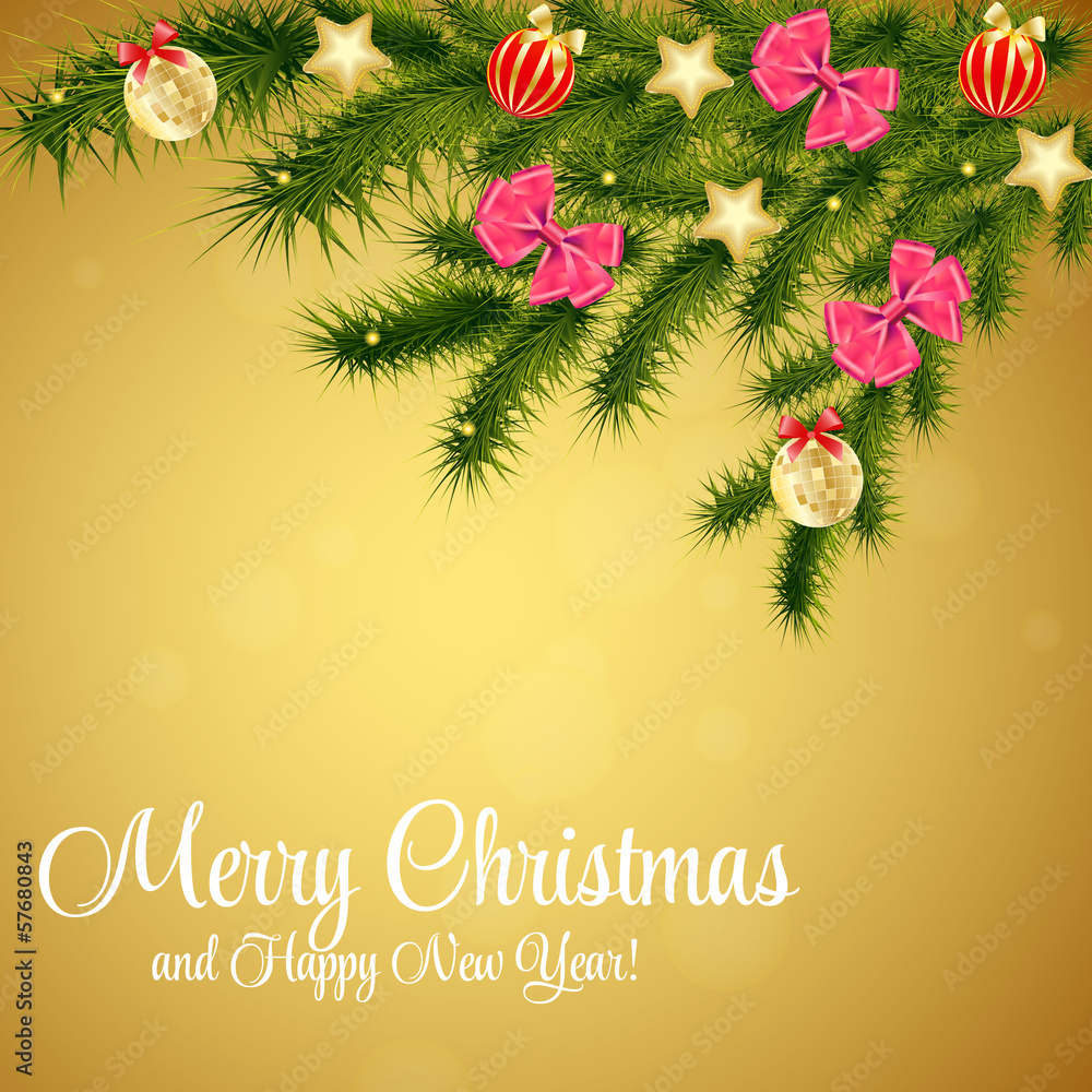 Abstract beauty Christmas and New Year background. vector illust