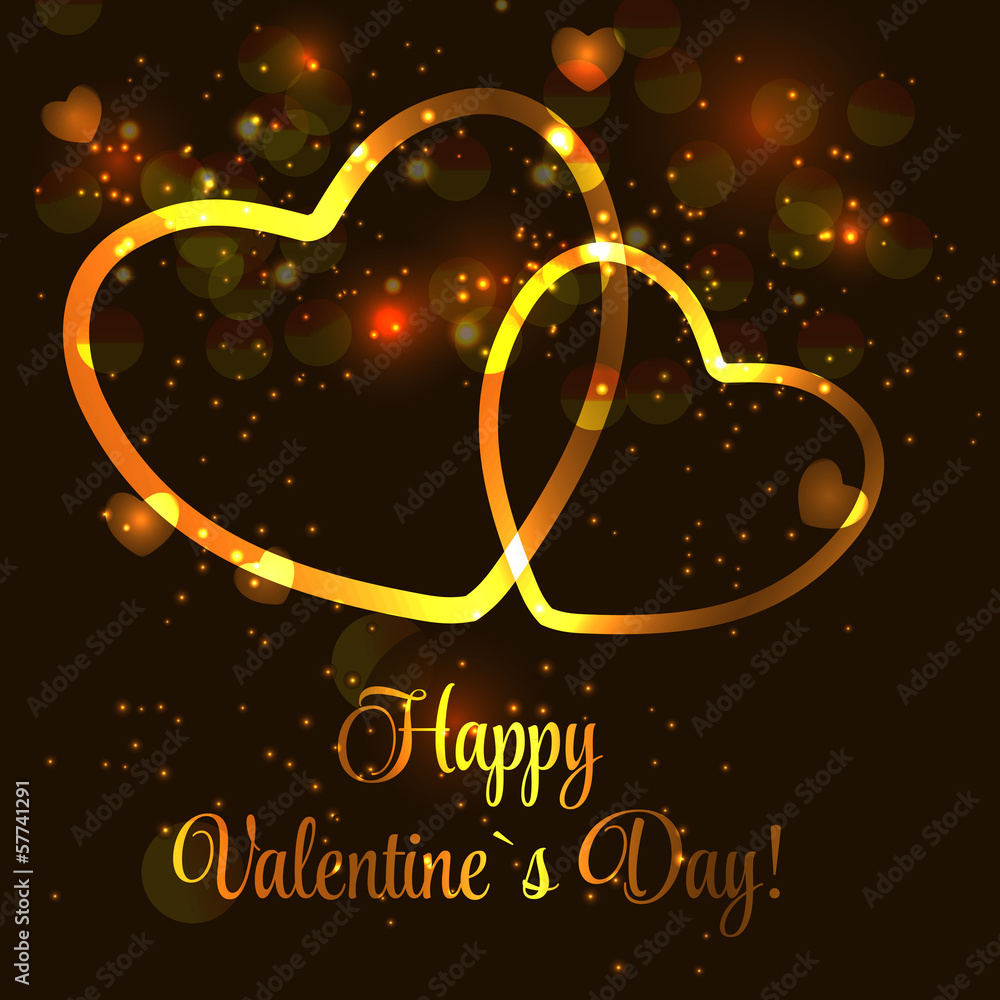 Valentine`s day paper heart backgroung, vector illustration