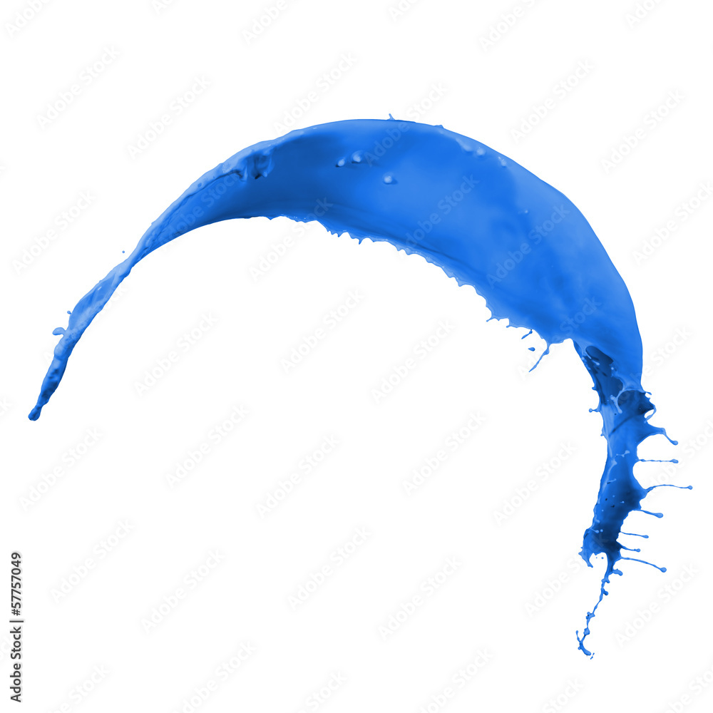 blue paint splash