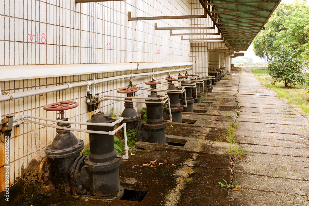 Sewage treatment plant piping