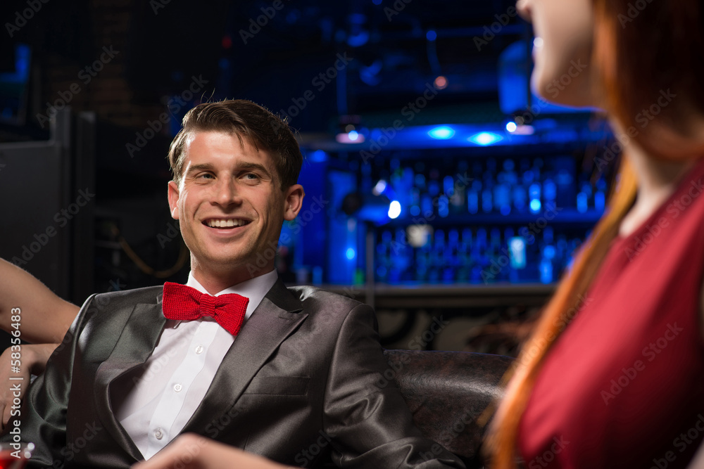 portrait of a man in a nightclub