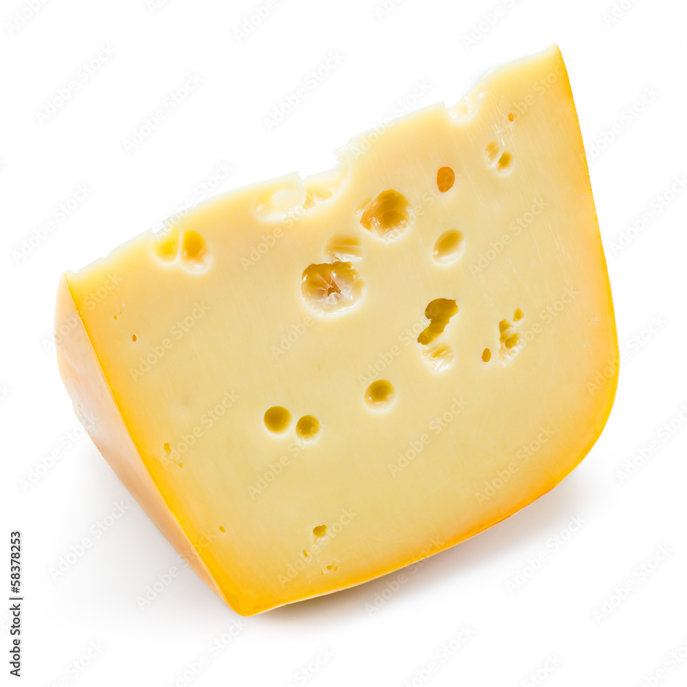 Cheese. Piece isolated on white background