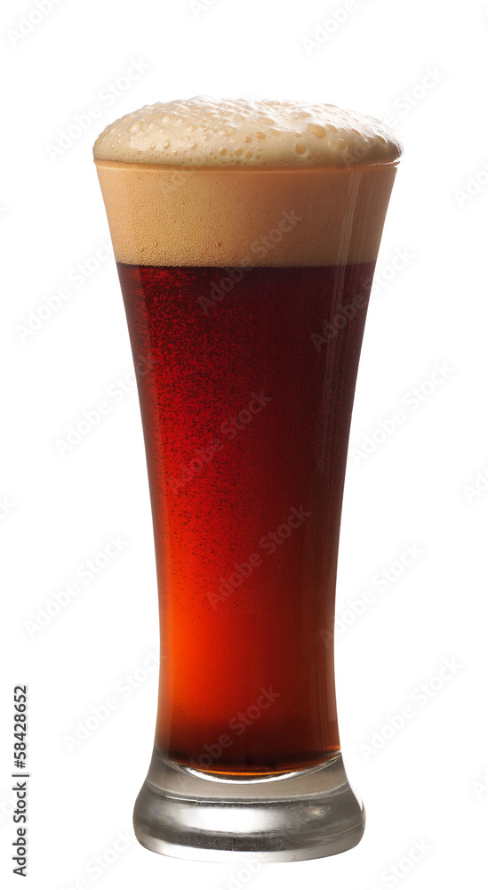 Glass of dark beer