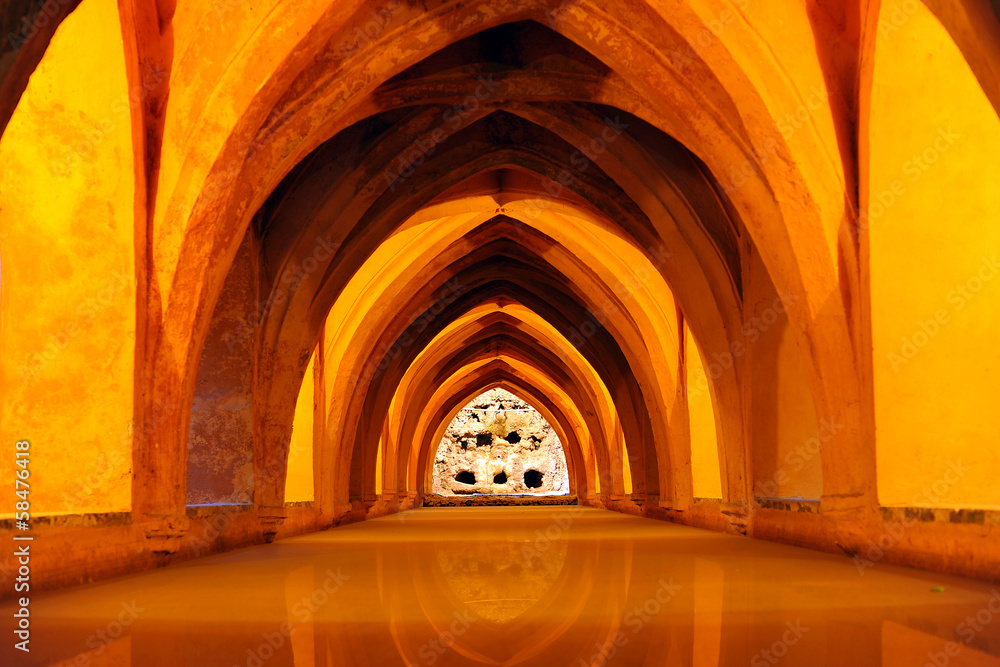 baths Doña María de Padilla, Alcazar Palace, Seville, Spain