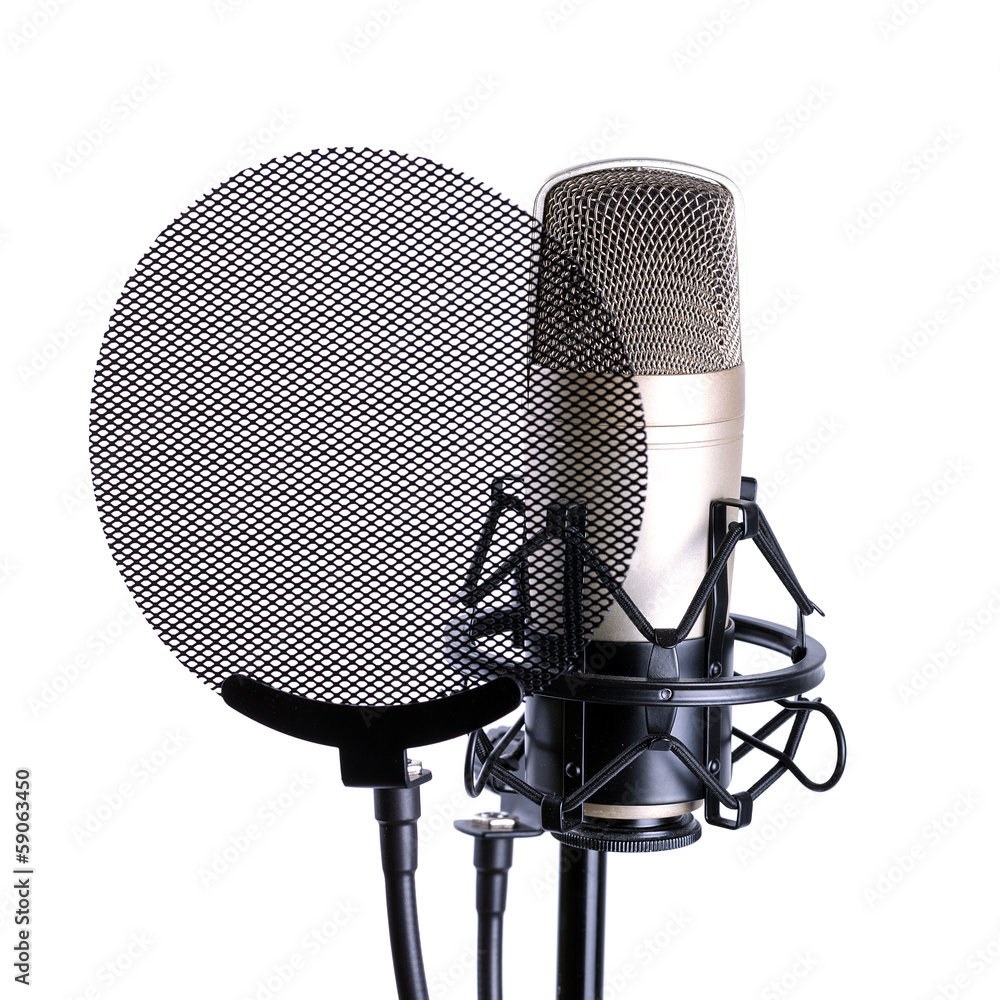 Microphone isolated on white background