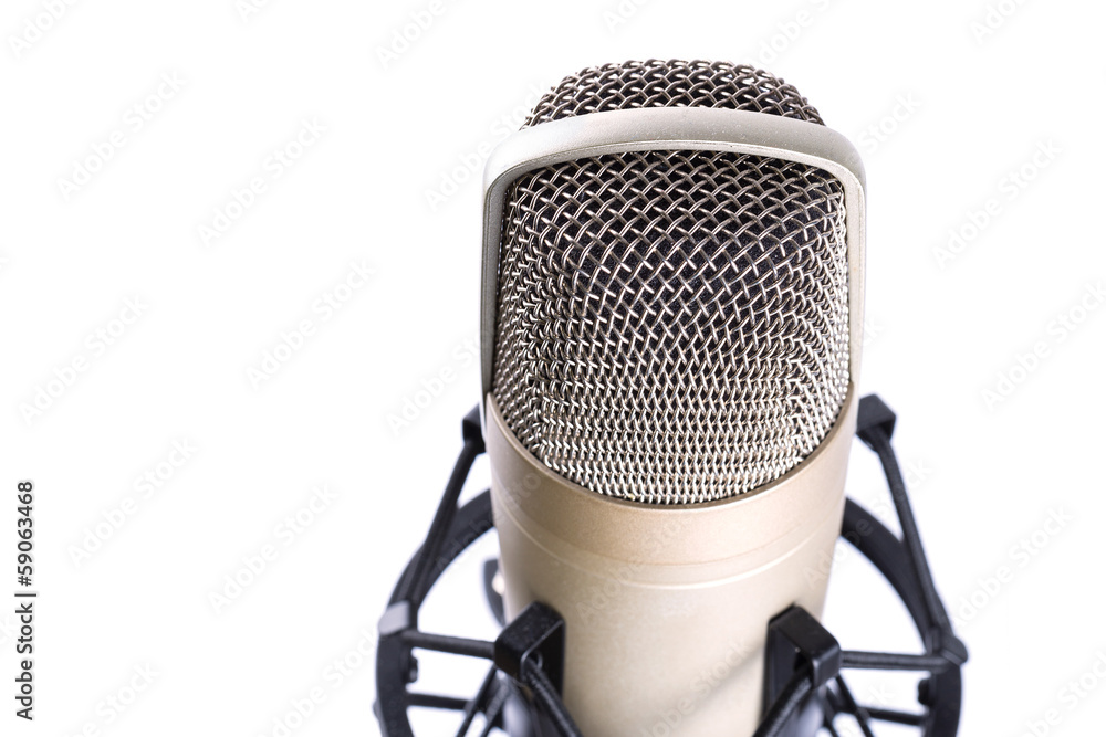 Microphone isolated on white background