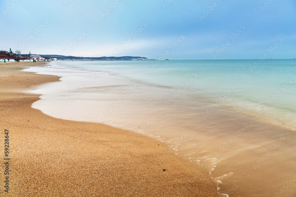 波兰冬季波罗的海风景