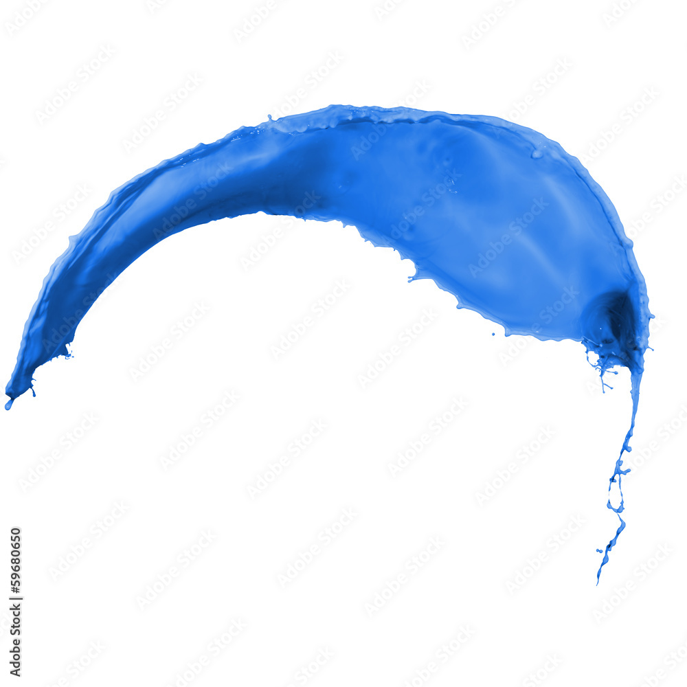 blue paint splash