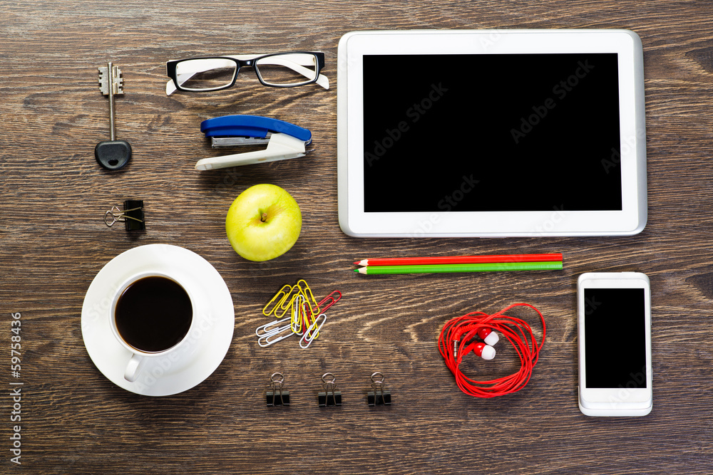 items laid on the table, still life