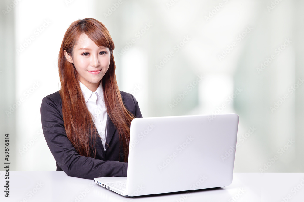 business woman with notebook