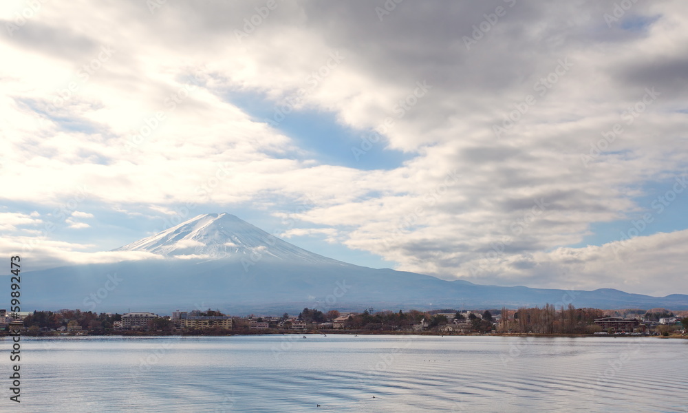 冬天的富士山