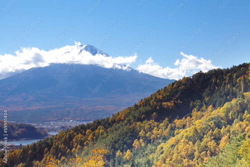 秋天的富士山