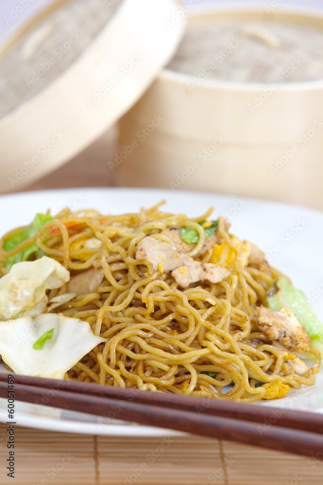 Chinese food, fried noodle