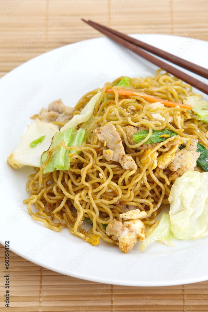 Chinese food, fried noodle