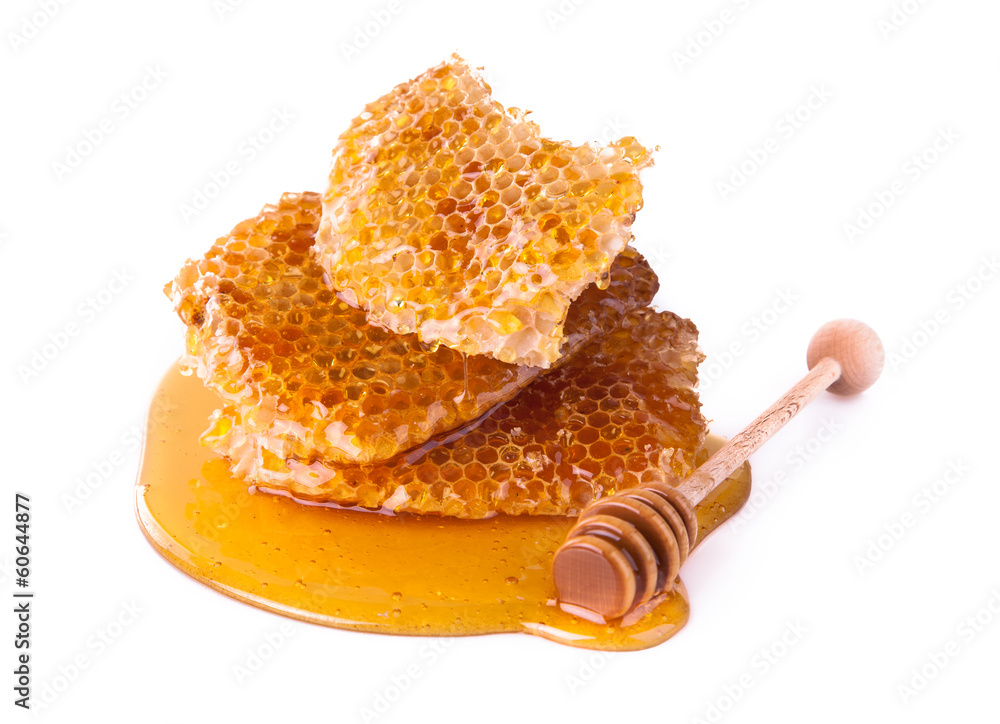 Honeycomb, isolated on white background