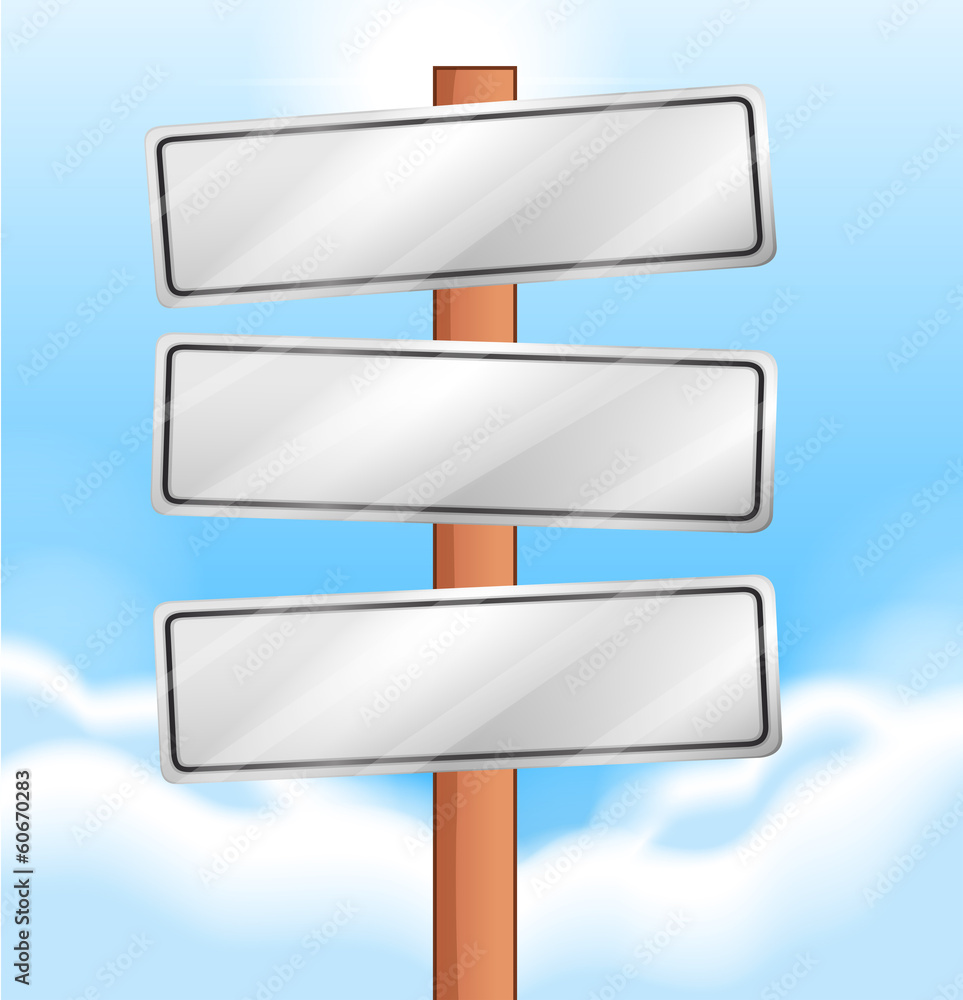 Empty wooden signages