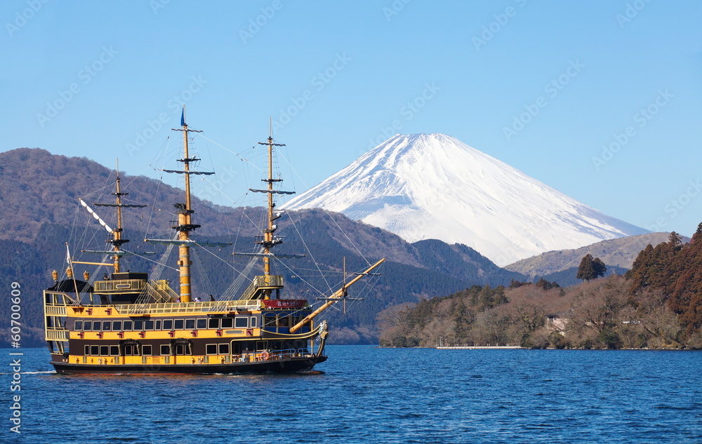 富士山和阿赤湖