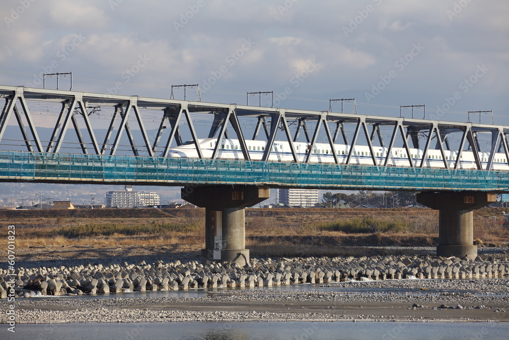 日本静冈富士江和东海道新干线景观