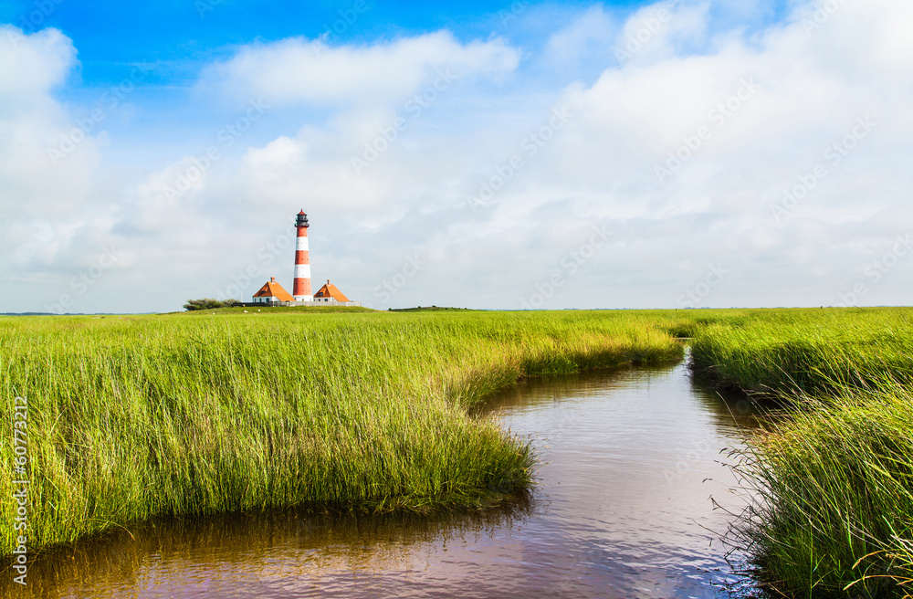 德国Nordsee灯塔的美丽景观