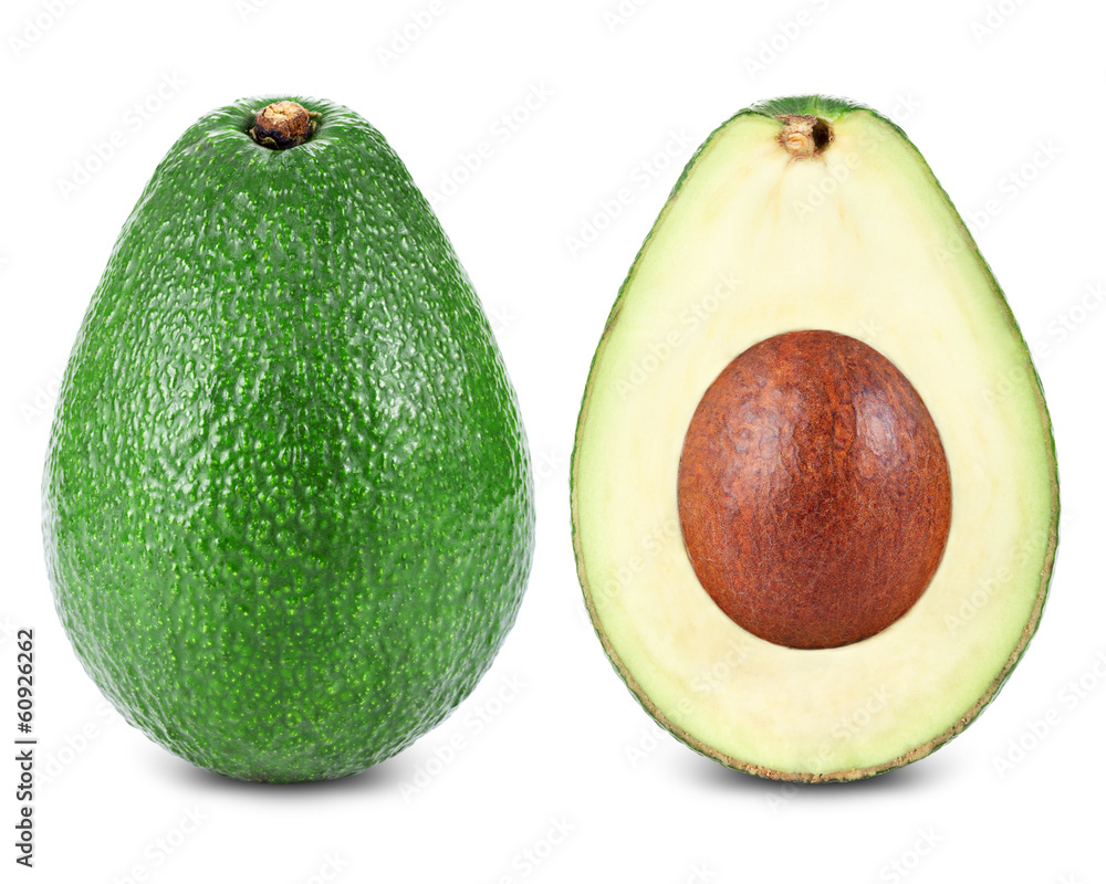 Avocado with half