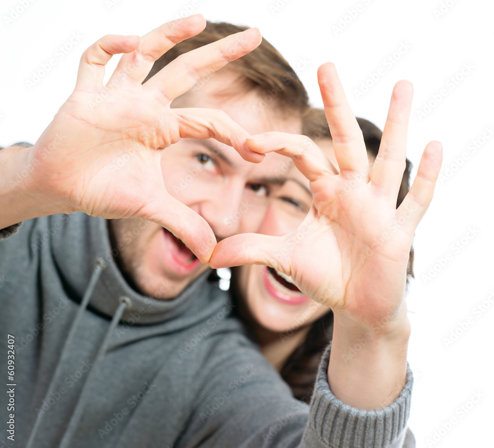 Valentine Couple isolated on white background