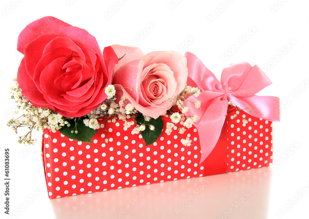 Romantic gift and roses