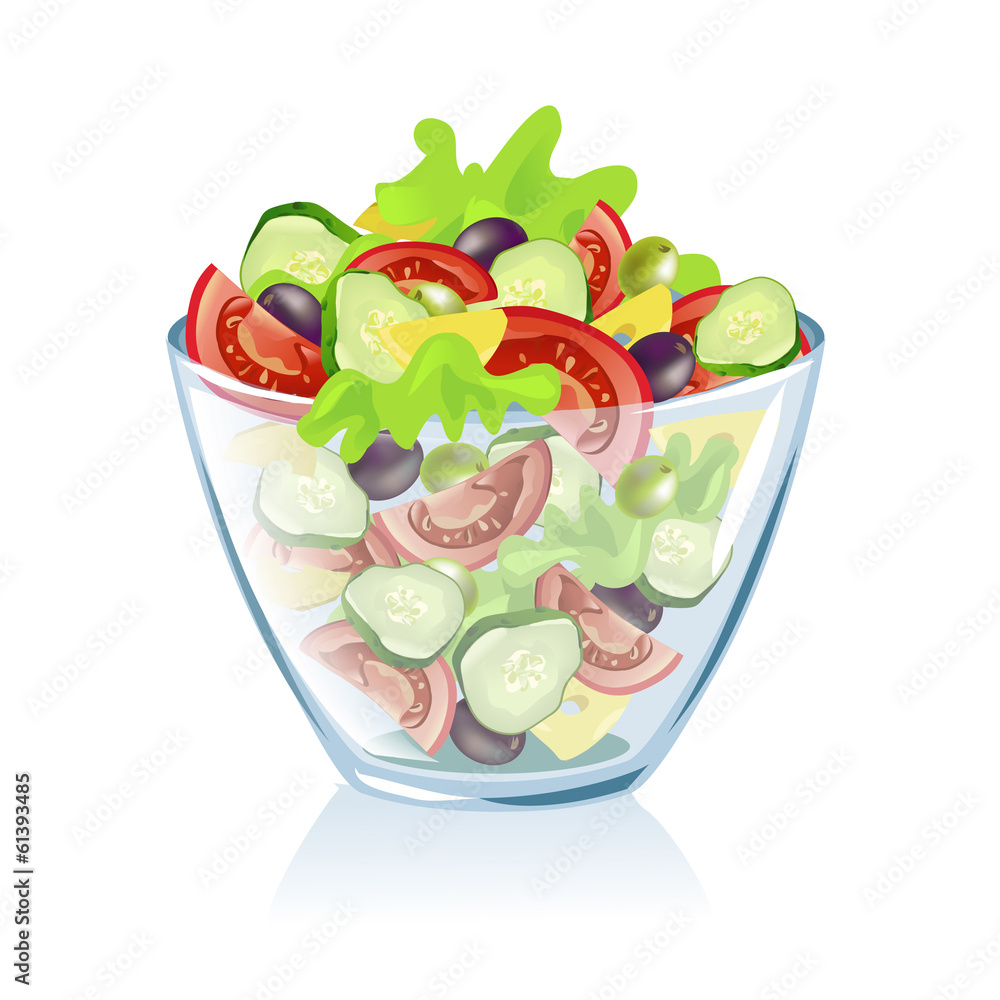 transparent dish with vegetables