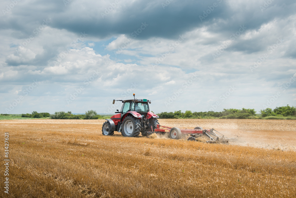 Tractor preparation the field