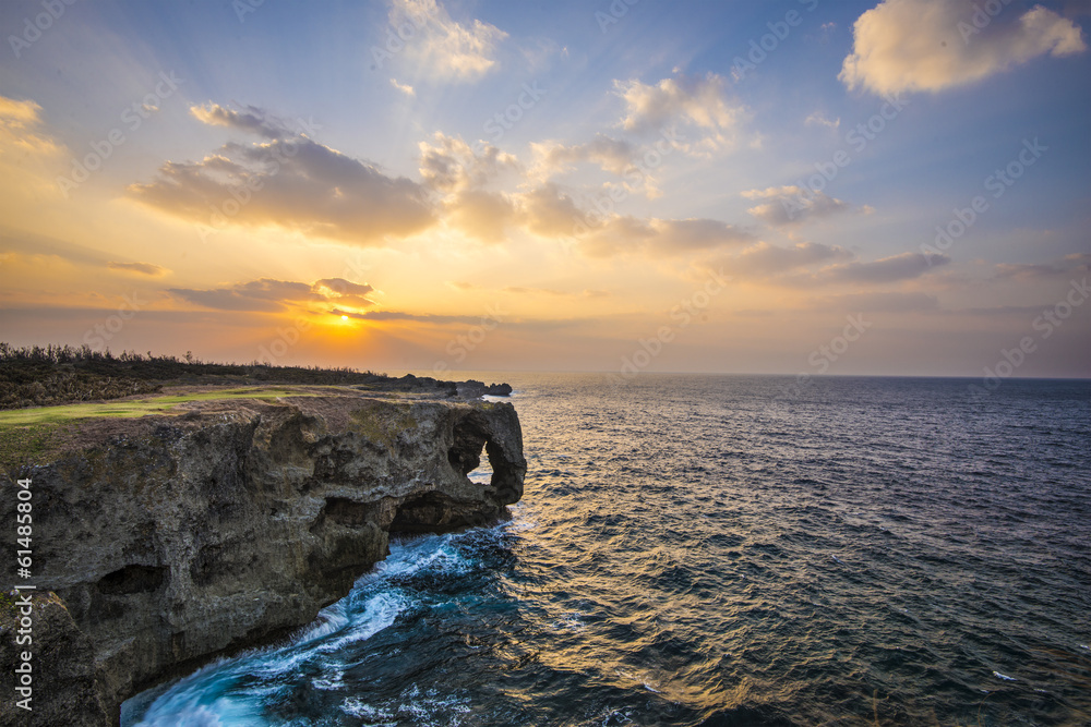 Manzamo Cliff in Okinawa, Japan