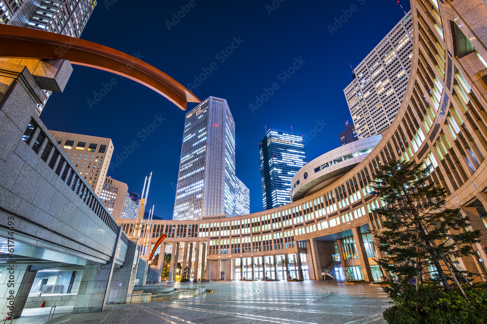 日本东京新宿城市景观