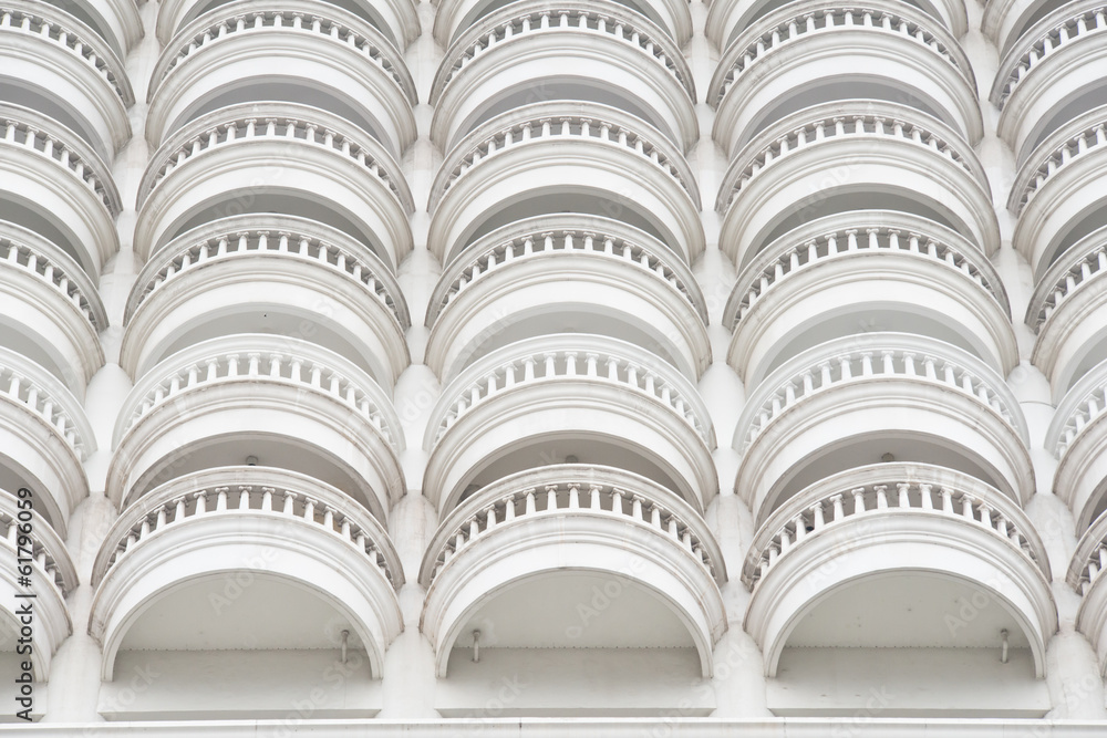 Abstract photo  balconies of the state tower, Bangkok, Thailand